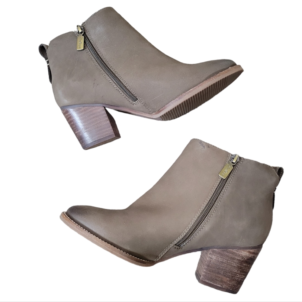 Aqua College Nancy Waterproof Booties in Taupe Nubuck